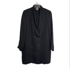 H&M Black Double-Breasted Mini Dress Blazer